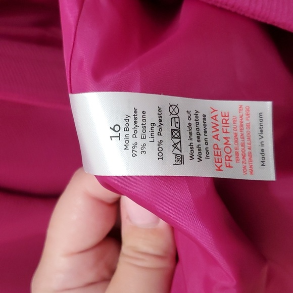 Fuchsia coat with zipper pockets - Picture 7 of 7